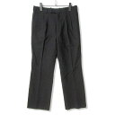 【中古】LAD MUSICIAN ラッドミュージシャン 2タック スリム フレア スラックスパンツ 21SS 2Tuck Slim Flare Slacks ブラック 44 2121-553 ウールギャバ メンズ27105482