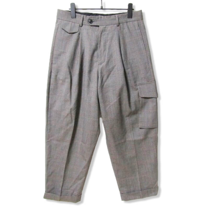 【中古】美品 LOWNN ローン カーゴパンツ REL-40-2155UM04 RELAXED TROUSERS グレー 46 メンズ27105526