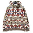 【中古】White Mountaineering×PENDLETON ホワイトマウンテニアリング ペンドルトン フリースフーディ プルオーバーパーカー マルチカラー 3 BC2073502 ポリエステル 27105562