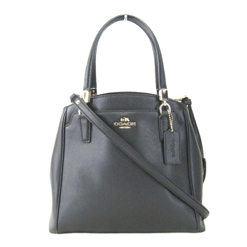 【最大5%OFFクーポン配布中】【中古】美品 COACH コーチ ハンドバッグ F34663 ミネッタ レザー 2WAY ショルダーバッグ レディース ブラック 黒 バッグ 鞄61000520