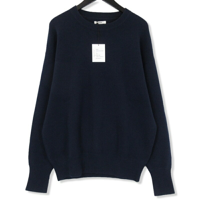 美品 BODHI ボーディ ニット BD17001 CASHMERE SIGNATURE HEAVYWEIGHT SWEATSHIRT ネイビー 2 タグ付き メンズ71009320