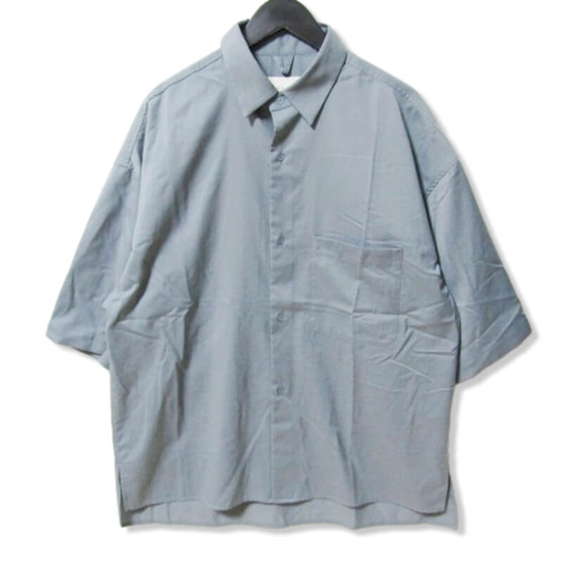 【中古】PUBLIC TOKYO パブリックトウキョウ 半袖シャツ 152000000 ビッグシルエット オーバーサイズ ブルー 1 メンズ27105886