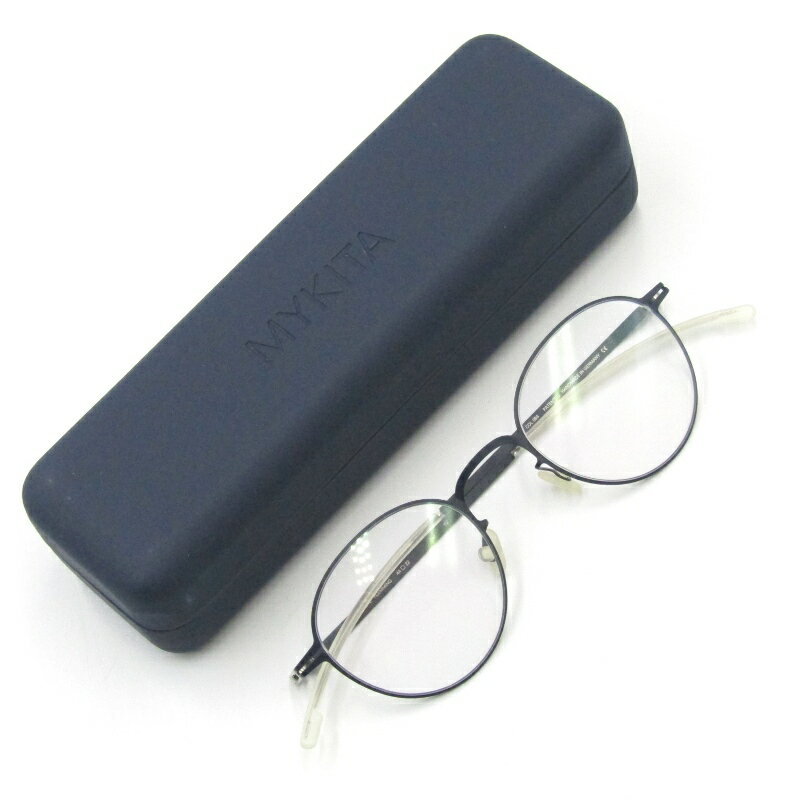 【中古】未使用 MYKITA マイキータ メガネフレーム FLEMMING LITE フレミング ドイツ製 ボストン ステンレス 084 Navy シートメタル SS メガネ 眼鏡 サングラス 65005892