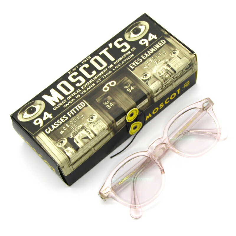 【中古】MOSCOT モスコット サングラス LEMTOSH 49 レムトッシュ ボスリントン 中国製 BLUSH クリアピンク ボストン/ウェリントン メガネ 眼鏡 50017803