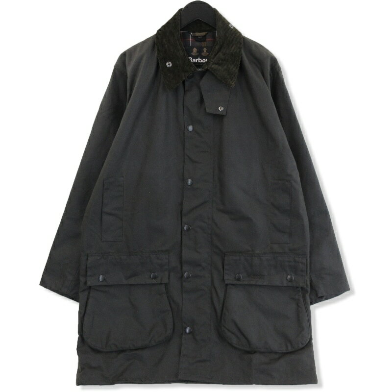 美品 Barbour バブアー ノーザンブリア ワックスジャケット 232MWX0009 NORTHUMBRIA ミドルレングス コート オリーブ ブルガリア製 メンズ71009415