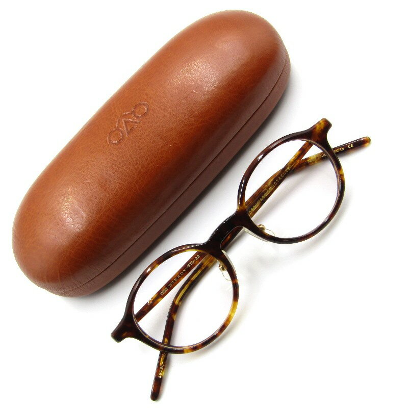 【中古】未使用 STEADY ステディ メガネフレーム STD-22 オーバル クリングスパッド 日本製 3 デミブラウン メガネ 眼鏡 サングラス 65006480