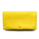 【中古】傳濱野 デンハマノ 長財布 Ryufka Felice リュフカ フェリーチェ スマホ財布 二つ折り 牛革 レモンイエロー レザー 24003470(4)