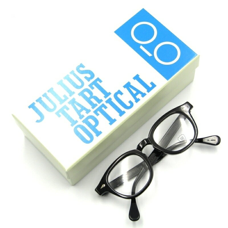 【中古】未使用 JULIUS TART OPTICAL ジュリアスタートオプティカル メガネフレーム AR 46-22 PL-002A ボスリントン 日本製 BLACK エーアール ボストン/ウェリントン アーネル復刻 メガネ 眼鏡 サングラス 50018495