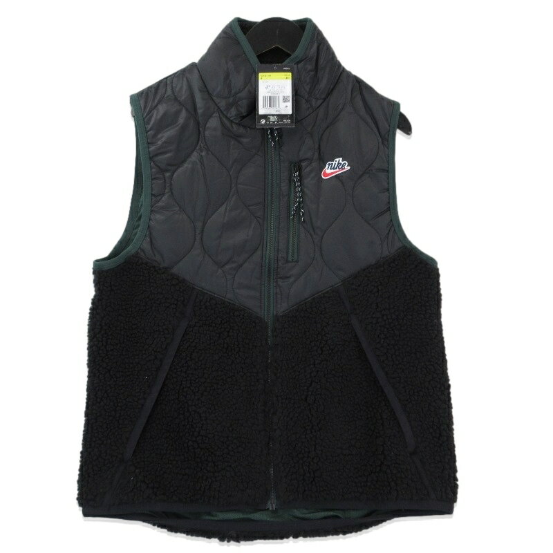 【中古】未使用 NIKE ナイキ ヘリテージ インシュレーテッド ベスト CU4451-010 nsulated Vest ボア フリース ブラック 黒 Sキルティングメンズ 71010971