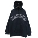 【中古】未使用 NAUTICA ノーティカ プルオーバーパーカー 223-1249 Arch Logo Sweat Hoodie アーチ SWEAT PK コッ...