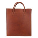 【中古】美品 SOLE OPTION ソールオプション トートバッグ KEW ブッテーロ Leather Tote Large 英国製 ENGLAND製 ブラウン ハンドバッグ バッグ 鞄 40010234(4)