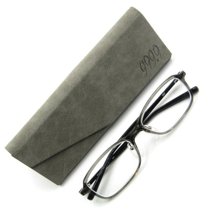 【中古】美品 999.9 フォーナインズ メガネフレーム NP-727 日本製 スクエア ネオプラスチック 8890 クリスタルスモーク/ブラック メガネ 眼鏡 サングラス 65007090