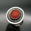 【中古】Will Vandever ナバホ族 リング コーラル ウィルバンデバー Wil Vandever WV メンズ レディース シルバー 指輪 12号 イ...