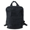 【中古】BRIEFING × UNITED ARROWS ブリーフィング ユナイテッドアローズ 別注 スクエアバックパック BLACK LINE UA SQ PACK2 黒 USA製 リュック バッグ 鞄 61002136(4)