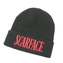 【中古】美品 Supreme シュプリーム ニットキャップ 17AW Scarface Beanie スカーフェイス ビーニー ニット帽 ワッチ ブラック 黒 帽子 28009577