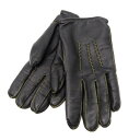【中古】DENTS デンツ レザーグローブ Fine Leather 手袋 カシミヤ 本革 ブラック 黒 7.5 28009751