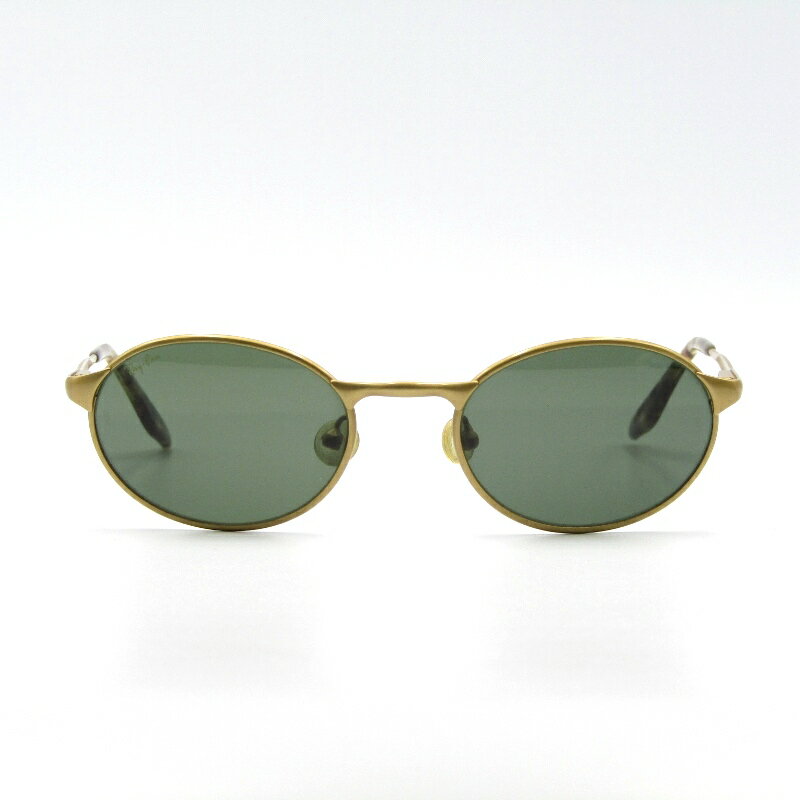 【中古】Ray-Ban レイバン サングラス B&L W2981 USA製 オーバル ボシュロム デッドストック品 ばね丁番 GDG-15 スモークグリーン メタル メガネ 眼鏡 サングラス 61002381