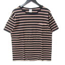 【中古】CALEE キャリー 半袖Tシャツ ボーダー Tee コットン 日本製 ポケット ポケTee ブラック 黒 L メンズ 27109655