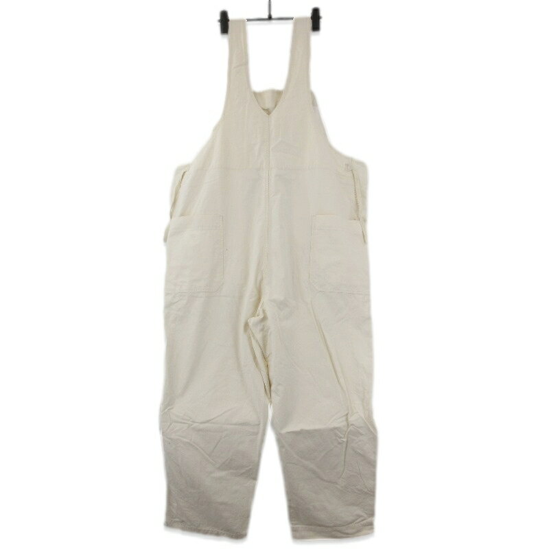 【中古】未使用 INNAT インアット SALVAGE OVERALLS INNAT03-P04 サルベージ オーバーオール サロペット アイボリー 2メンズ 71012434