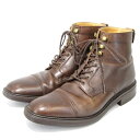 【中古】PEAL&Co. × BROOKS BROTHERS ブルックスブラザーズ UK9D レースアップブーツ 30091 キャップトゥ ダイナイト ダークブ...