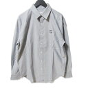 【中古】美品 MAISON KITSUNE メゾンキツネ コントアー フォックスヘッド スケート シャツ MM00405WC5012 長袖シャツ CONTOUR ブルー SFOX HEAD SKATE SHIRTメンズ 27110173(4)