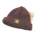 【中古】未使用 ANDFAMILYS アンドファミリー ニットキャップ SP-23121 DOUBLE ROLL RAYON CAP ダブルロール 日本製 ブラウン ワッチキャップ ニット帽 コットン レーヨン シルク アンドファミリーズ 帽子 28010194