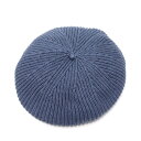【中古】未使用 yashiki × CA4LA ヤシキ ベレー帽 YSK-23SS-AC02 Yukitsuri Beret 雪吊り カシラ コラボ ユニセックス ネイビー コットン アクリル 帽子 28010200