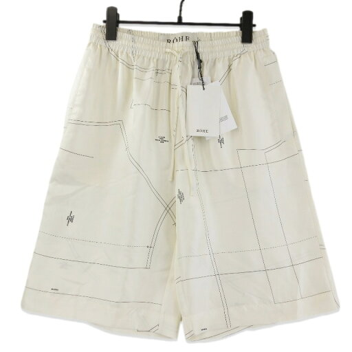 【中古】未使用 ROHE ローエ シルク ハーフパンツ 310-32-013 BFS-14130-A Silk elastic waistband shorts ホワイト 白 46メンズ 71012759 【中古】未使用 ROHE ローエ シルク ハーフパンツ 310-32-013 BFS-14130-A Silk elastic waistband shorts ホワイト 白 46メンズ 71012759