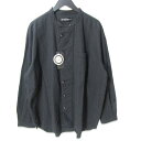 【中古】未使用 Upscape Audience アップスケープ オーディエンス 長袖シャツ AUD7134 綿麻 ビンテージ ブラック 黒 L タグ付きソフト...