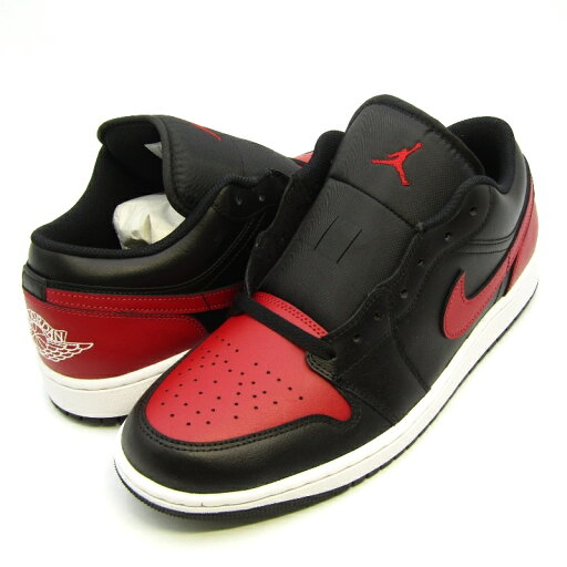 【中古】未使用 NIKE ナイキ 29cm AIR JORDAN 1 LOW 553558-067 エアジョーダン1 ロー ブレッド BLK/VARSITY RED-SUMMIT WHT スニーカー 24004719