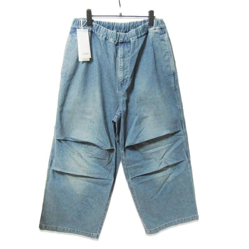【中古】未使用 JIEDA ジエダ デニムパンツ Jie-25S-PT02 PARACHUTE DENIM PANTS ルーズシルエット パラシュート インディゴ 1 タグ付きメンズ 27110636