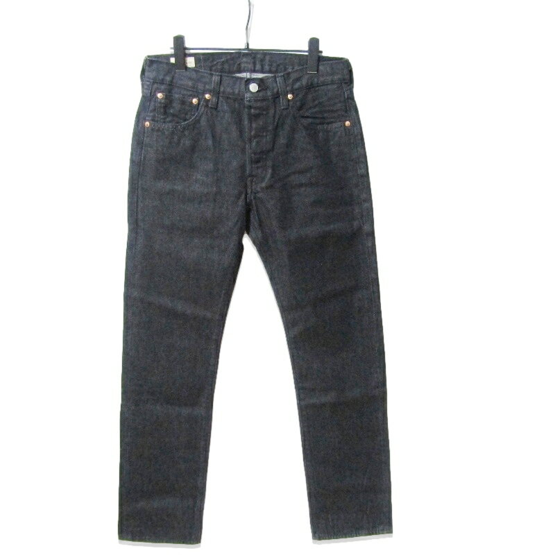 【中古】美品 Levis リーバイス デニムパンツ PC9-00501-3654 501 ボタンフライ 赤耳 ストレート カンボジア製 ブラック 黒 30メンズ 27110789