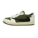 【中古】未使用 Travis Scott × NIKE ナイキ 26cm AIR JORDAN 1 LOW OG SP REVERSE OLIVE DM7866-200 エアジョーダン1 MEDIUM OLIVE ローカット リバースオリーブ トラヴィス スコット スニーカー 18000821
