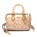 【中古】美品 COACH コーチ ミニローアン クロスボディバッグ CAL20 IMEQO シグネチャー 2WAYショルダーバッグ レディース ベージュ コーテッドキャンバス ミニバッグ ハンドバッグ バッグ 鞄 28010781