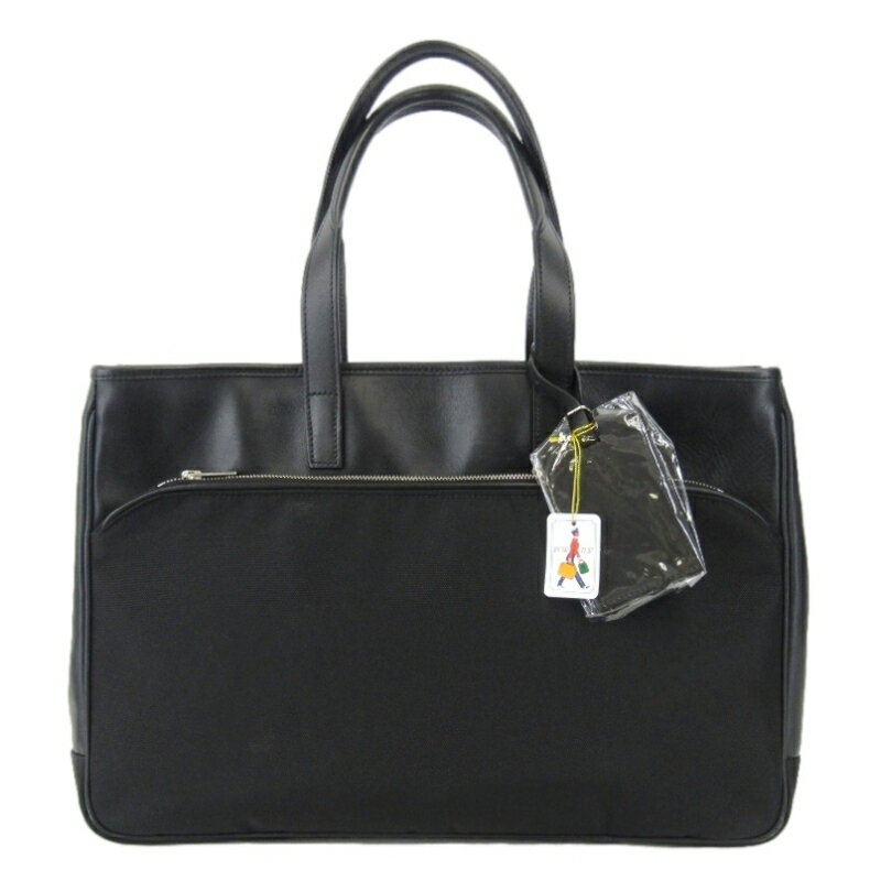 【中古】PORTER ポーター トートバッグ 326-05039 ロウ RAW 牛ステア ナイロンオックス ブラック 黒 バッグ 鞄 24005243