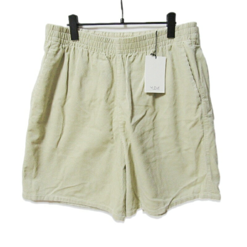 【中古】未使用 YLEVE イレーヴ ORGANIC COTTON CORDUROY SHORTS 170-5140072 オーガニック コットン サマー ベージュ 5 タグ付きコーデュロイ ショーツ ショートパンツメンズ 27111179