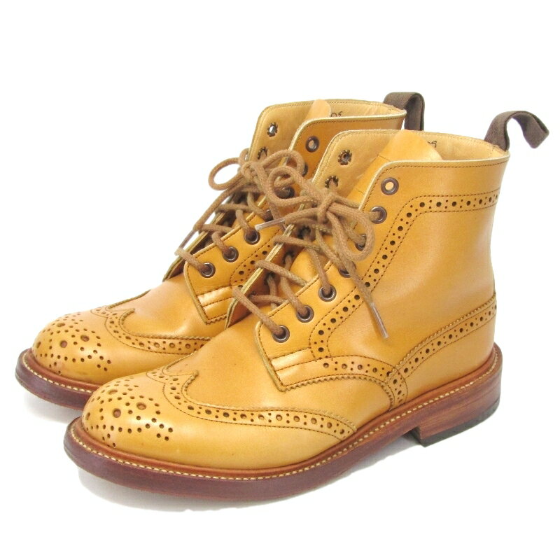 【中古】Tricker's トリッカーズ UK4 カントリーブーツ L2508 モールトン MALTON ブローグブーツ レディース エイコンアンティーク ウィングチップ ウィメンズ ブーツ 35004776