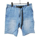 【中古】GRAMICCI グラミチ デニム ST ショーツ GMP-19S011 DENIM ST-SHORTS ハーフパンツ コットン 中国製 ライトブルー XLメンズ 27111405