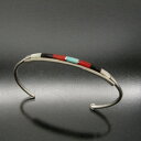 【中古】J.C.Chico ズニ族 バングル インレイ マルチストーン ブレスレット 天然石 メンズ レディース インディアンジュエリー シルバー 280109...