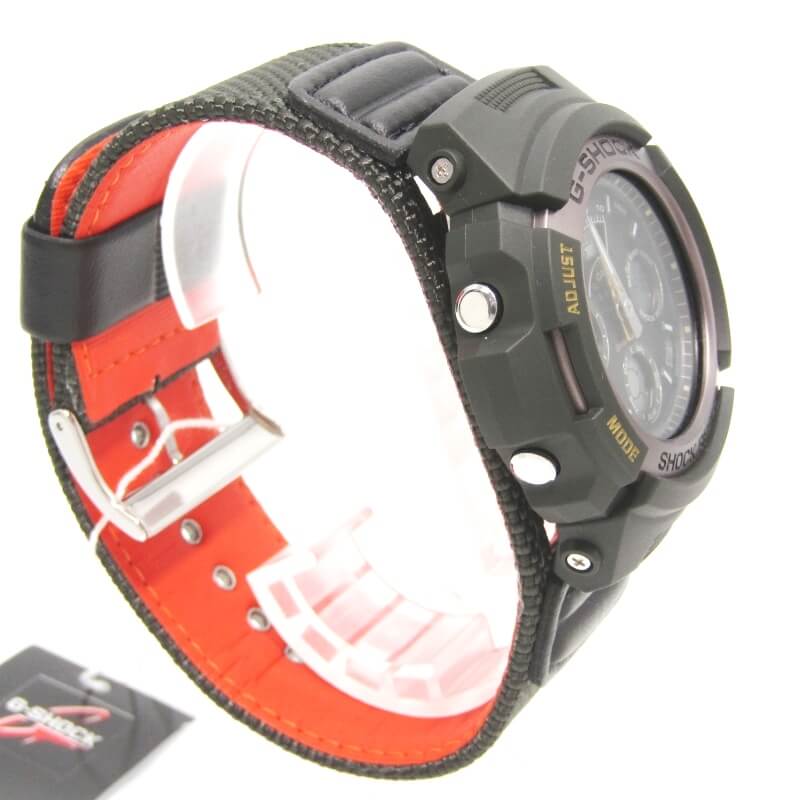 【中古】未使用 CASIO G-SHOCK Gショック AW-591MS-3AER M-SPEC 海外モデル ミリタリー アナデジ バリスティックナイロン グリーン 並行輸入 カシオ 腕時計 28011014