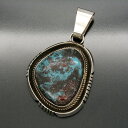 【中古】Fred Peters ナバホ族 ペンダント ビズビー ターコイズ フレッドピータース トップ メンズ レディース インディアンジュエリー シルバー 2...