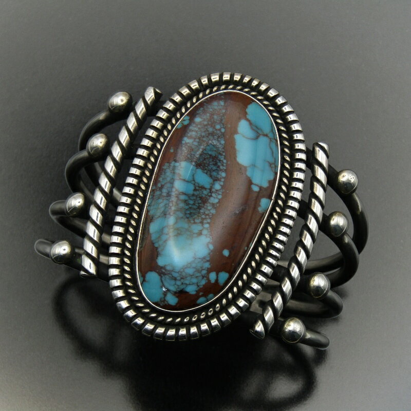 【中古】美品 Ivan Howard ナバホ族 バングル レッドマウンテン ターコイズ アイバンハワード ブレスレット メンズ レディース インディアンジュエリー シルバー 80007188