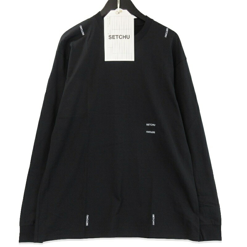 【中古】SETCHU セッチュウ ORIGAMI LONG T-SHIRT U222T004C001 長袖Tシャツ ロンT 折り紙Tシャツ ブラック 黒 1メンズ 71013949(4)