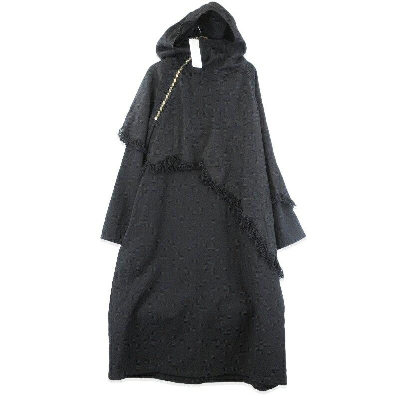【中古】未使用 Fujimoto フジモト Faded Anorak Coat FJ25S-90-001 アノラック ロングコート 日本製 ブラック 黒 F タグ付き メンズ 70017189