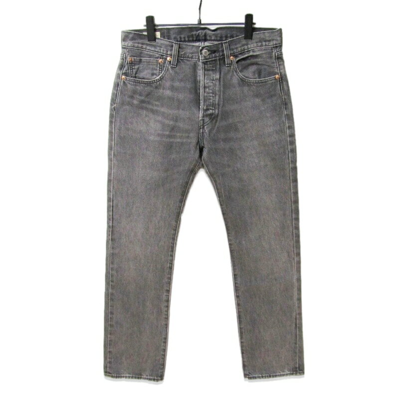 【中古】美品 Levis リーバイス デニムパンツ PC9-00501-3658 501 ボタンフライ ストレート セルビッチ 赤耳 グレー 33メンズ 27111727