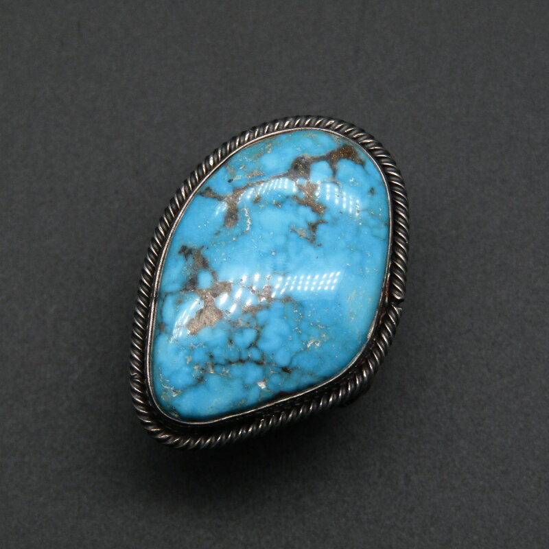 【中古】美品 Arnold Goodluck ナバホ族 リング キングマン ターコイズ アーノルドグッドラック メンズ レディース 11.5号 インディアンジュエリー シルバー 80007207