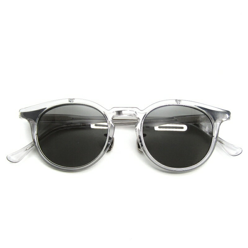 【中古】未使用 ayame アヤメ サングラス BOSTON PRO 日本製 ボストンプロ フリップアップ CGY クリスタルグレー/シルバー跳ね上げ単式 インナーメタルリム Charoal メガネ 眼鏡 サングラス 65009016(4)