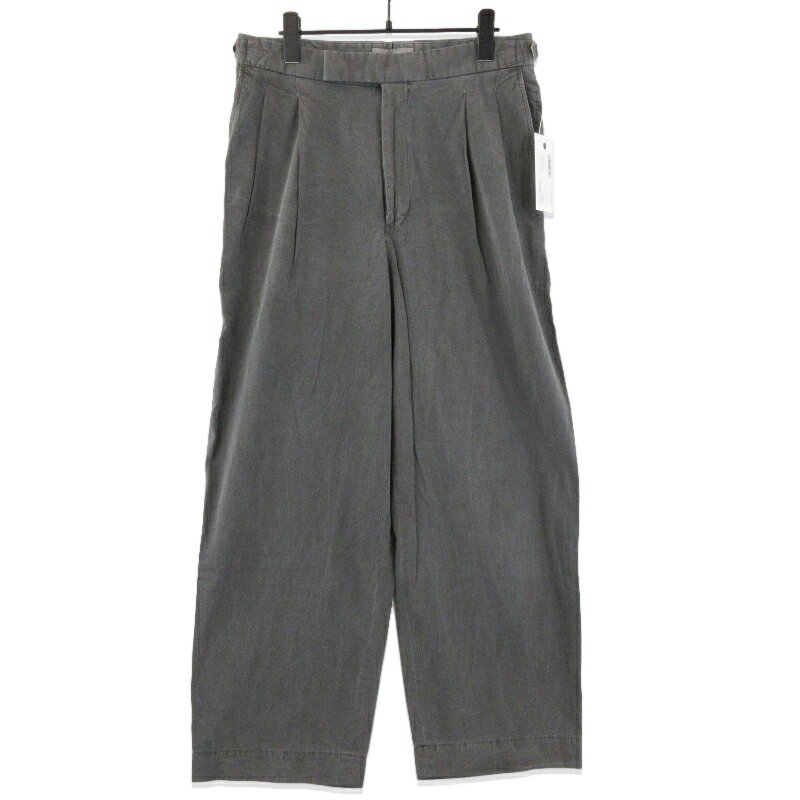 【中古】美品 marka マーカ ダブルプリーテッド トラウザー M25E16PT02C サイドアジャスト 日本製 ピグメントブラック 1 タグ付きメンズ 71014095