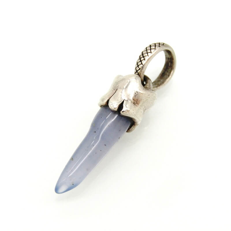 【中古】Bloody Mary ブラッディマリー タスク ペンダント カルセドニー 牙 ネックレストップ SV925 メ..