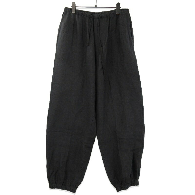 【中古】COMOLI コモリ カナパ ドローストリングパンツ Z01-03009 24SS 日本製 ブラック 黒 2メンズ 71014119